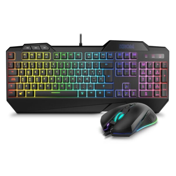 PACK KROM TECLADO SEMIMECANICO Y RATON KRUSHER SP