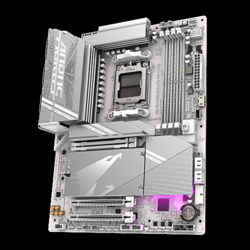 GIGABYTE X870 AORUS ELITE WIFI7 ICE Placa Base - Compatible con CPUs AMD Ryzen 9000, 16+2+2 fases VRM digital, hasta 8200MHz DDR5 (OC), 3xPCIe 5.0 + 1xPCIe 4.0, Wi-Fi 7, LAN 2.5GbE, USB 4 GIGABYTE X870 AORUS ELITE WIFI7 ICE Placa Base - Compatible con CPUs AMD Ryzen 9000, 16+2+2 fases VRM digital, hasta 8200MHz DDR5 (OC), 3xPCIe 5.0 + 1xPCIe 4.0, Wi-Fi 7, LAN 2.5GbE, USB 4 - Imagen 4