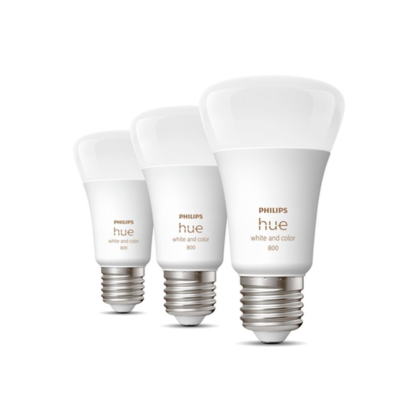 Philips Hue White and Color ambiance Bombilla inteligente A60 - E27 - 800 (paquete de 3) Philips Hue White and Color ambiance Bombilla inteligente A60 - E27 - 800 (paquete de 3) - Imagen 2