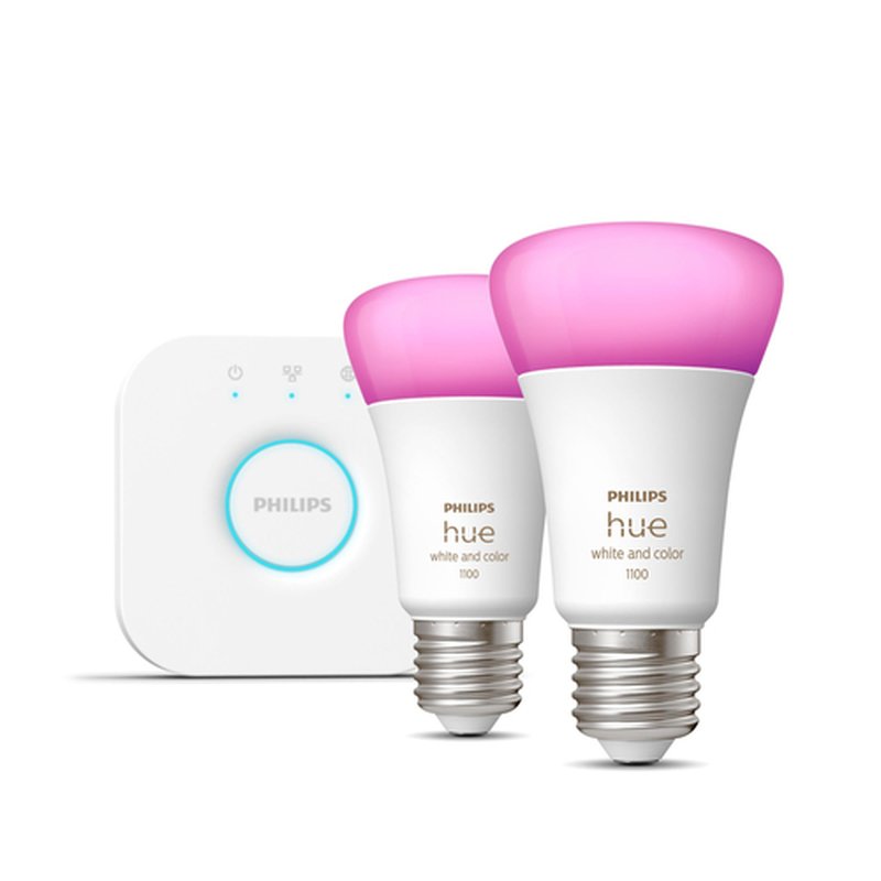 Philips Hue White and Color ambiance Kit de inicio: 2 bombillas inteligentes E27 (1100) Philips Hue White and Color ambiance Kit de inicio: 2 bombillas inteligentes E27 (1100)