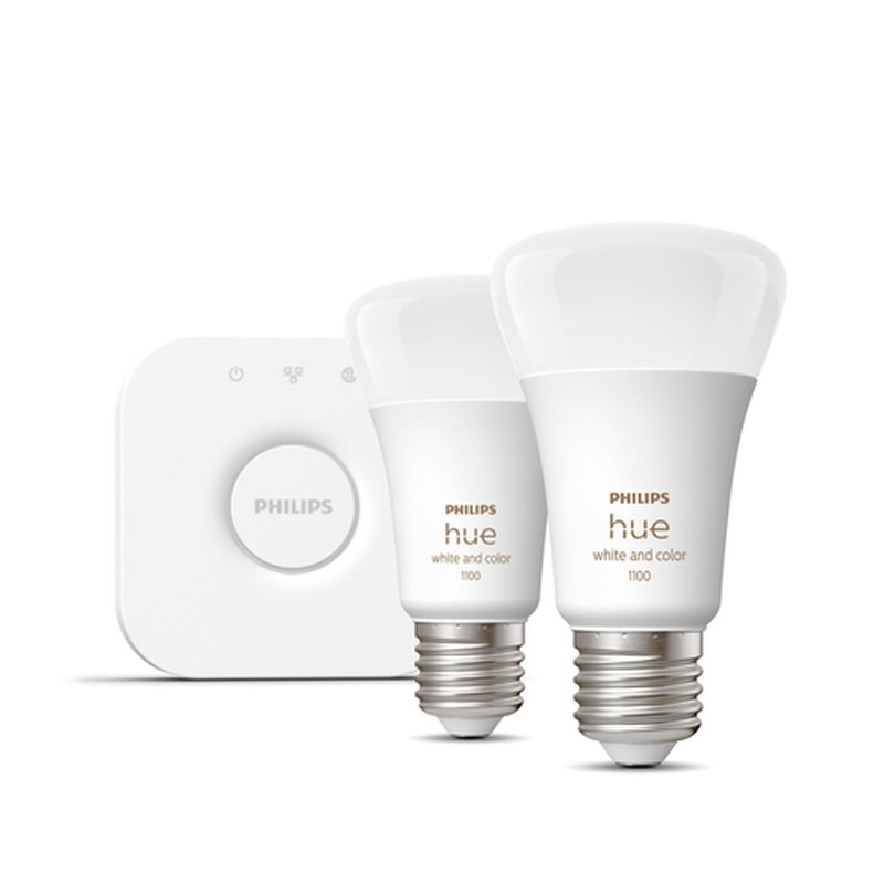 Philips Hue White and Color ambiance Kit de inicio: 2 bombillas inteligentes E27 (1100) Philips Hue White and Color ambiance Kit de inicio: 2 bombillas inteligentes E27 (1100) - Imagen 2