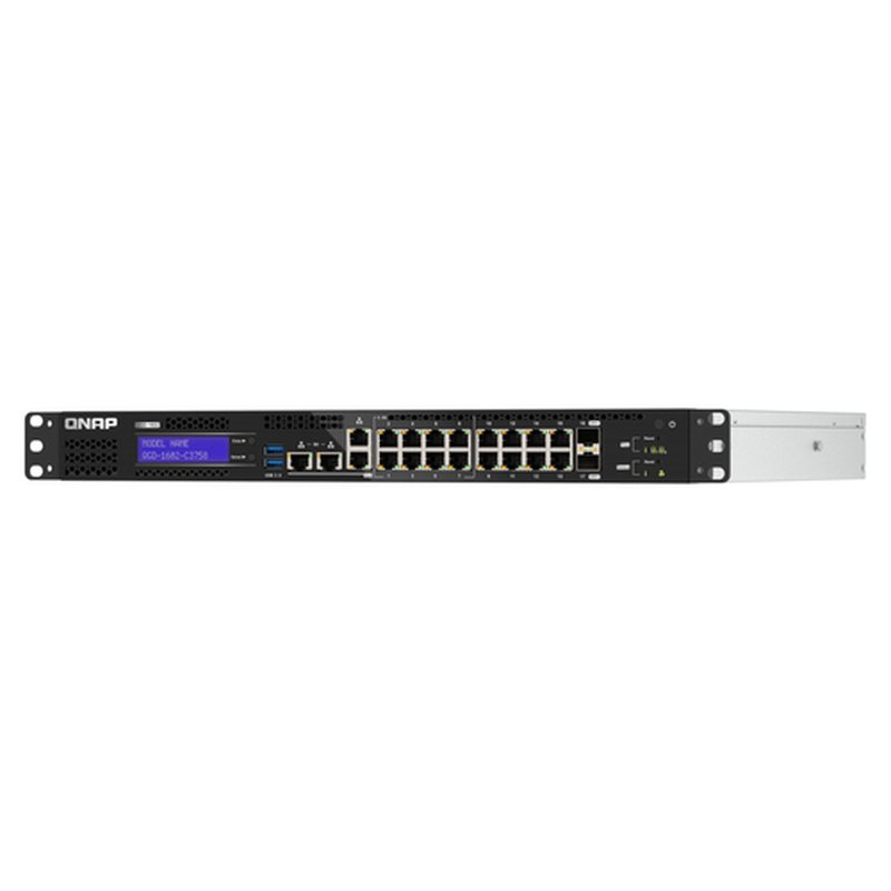 QNAP QGD-1602-C3758-16G switch Gestionado L2 2.5G Ethernet (100/1000/2500) Negro, Gris - Imagen 4
