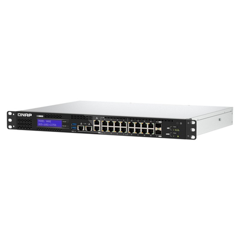 QNAP QGD-1602-C3758-16G switch Gestionado L2 2.5G Ethernet (100/1000/2500) Negro, Gris - Imagen 5