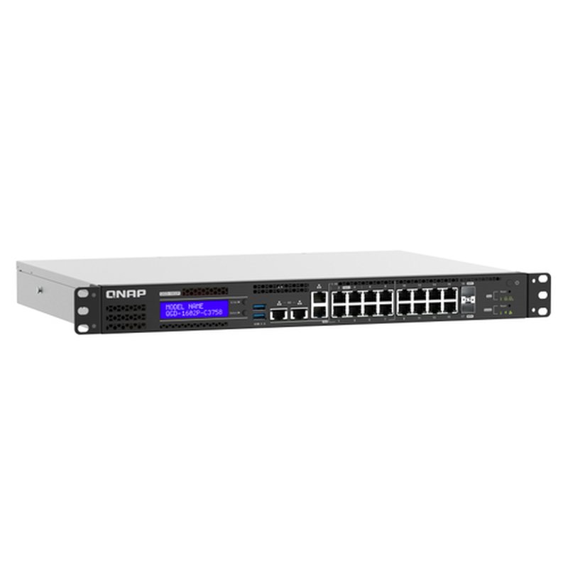 QNAP QGD-1602 Gestionado L2 Gigabit Ethernet (10/100/1000) 1U Negro, Gris QNAP QGD-1602 Gestionado L2 Gigabit Ethernet (10/100/1000) 1U Negro, Gris - Imagen 2