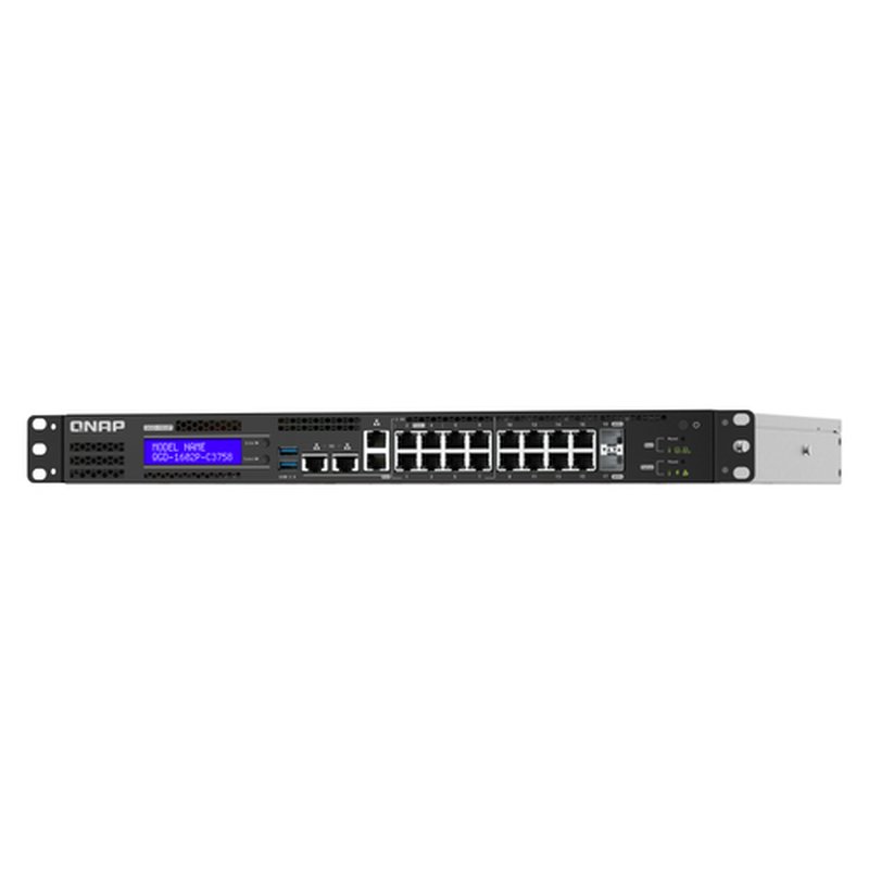 QNAP QGD-1602 Gestionado L2 Gigabit Ethernet (10/100/1000) 1U Negro, Gris QNAP QGD-1602 Gestionado L2 Gigabit Ethernet (10/100/1000) 1U Negro, Gris - Imagen 3