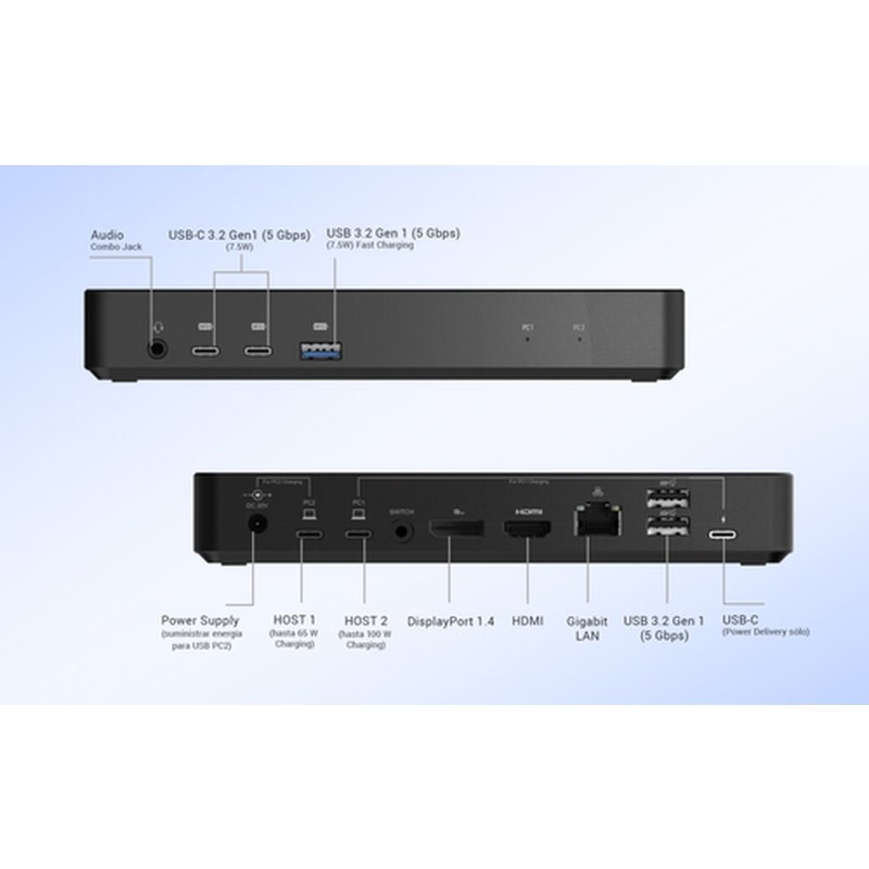Reacondicionado | i-tec USB-C/Thunderbolt KVM Docking station Dual Display + Power Delivery 65/100W Reacondicionado | i-tec USB-C/Thunderbolt KVM Docking station Dual Display + Power Delivery 65/100W - Imagen 12