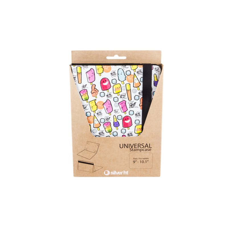 SilverHT Funda Universal Estampada - 9'' - 10.1'' - Cool Ice Pop Blanco - Imagen 5
