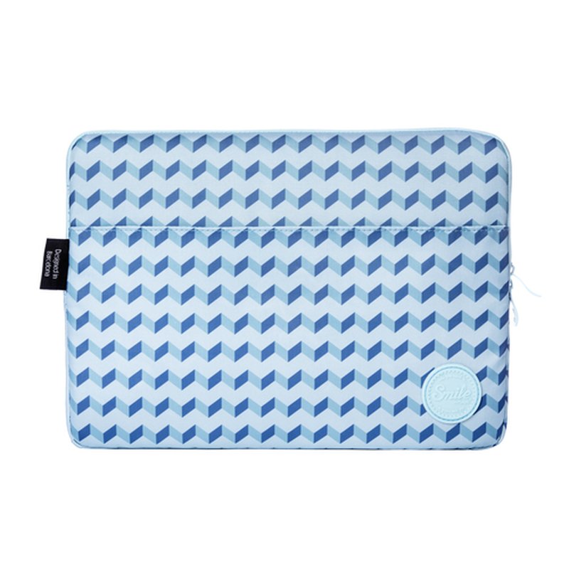 Smile Funda Sleeve para Portátil y Tablet hasta 13-14 pulgadas estampado geométrico de color Azul - Imagen 2