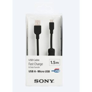 Alternative view of Sony CP-AB150 cable USB 1,5 m USB 2.0 USB A Micro-USB B Negro