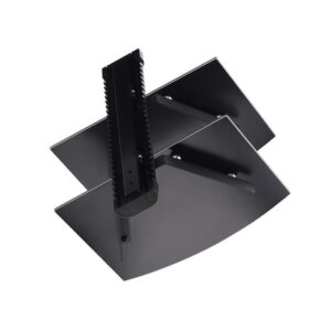 StarTech.com 2B-WALL-MOUNT-SHELF estante para equipo av Negro Vidrio