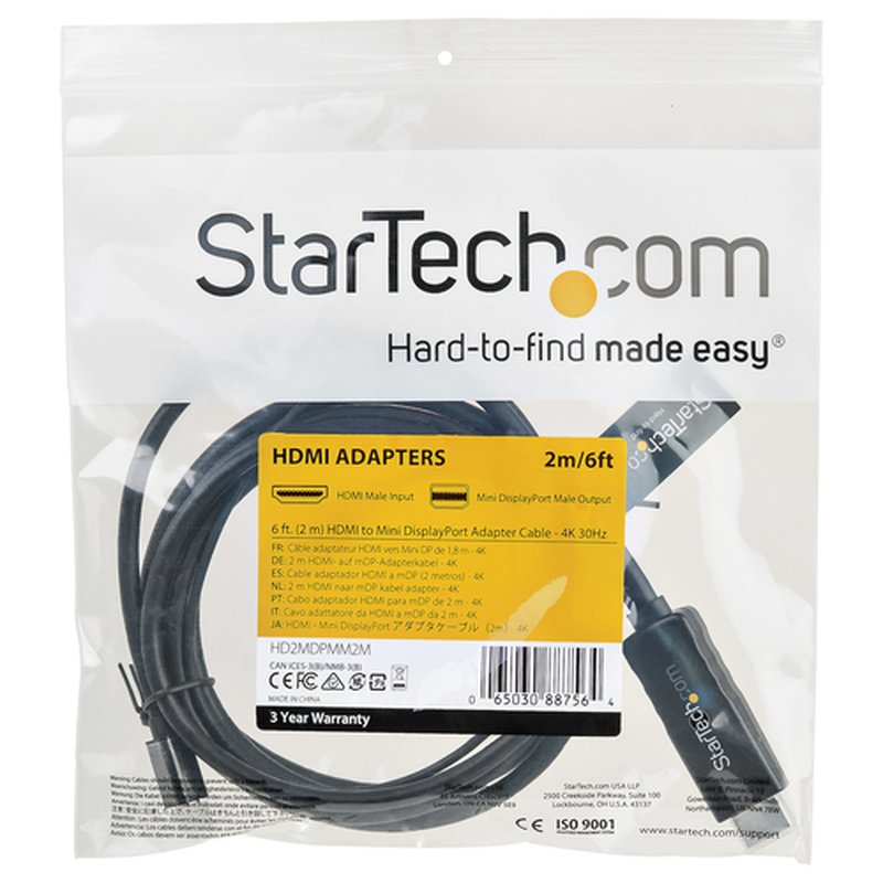 StarTech.com 2m - Cable HDMI a Mini DisplayPort - 4K 30Hz StarTech.com 2m - Cable HDMI a Mini DisplayPort - 4K 30Hz - Imagen 6