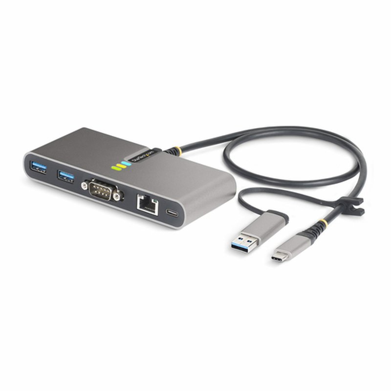 StarTech.com 5G2A1SGBB-USB-C-HUB base para portátil y replicador de puertos Alámbrico USB 3.2 Gen 1 (3.1 Gen 1) Type-C Gris