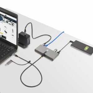StarTech.com 5G2A1SGBB-USB-C-HUB base para portátil y replicador de puertos Alámbrico USB 3.2 Gen 1 (3.1 Gen 1) Type-C Gris