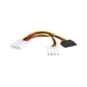 StarTech.com 6in LP4 - LP4 SATA Power Y Cable Adapter Multicolor 0,15 m