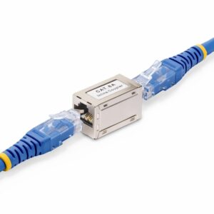StarTech.com Acoplador RJ45 Blindado Cat6a - Hembra - Distribución de Pines T568B - Acoplador para Cables de Red Ethernet RJ45 - Unión para Cables de Red Ethernet RJ45