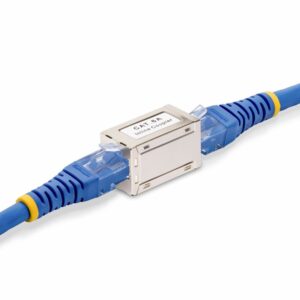 StarTech.com Acoplador RJ45 Blindado Cat6a - Hembra - Distribución de Pines T568B - Acoplador para Cables de Red Ethernet RJ45 - Unión para Cables de Red Ethernet RJ45