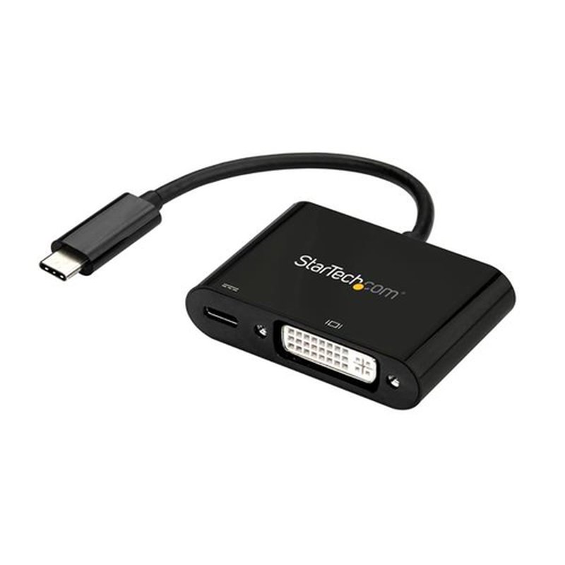 StarTech.com Adaptador Gráfico Externo USB-C a DVI con Entrega de Potencia - Adaptador de Vídeo Externo USBC - USB Tipo C 1920x1200