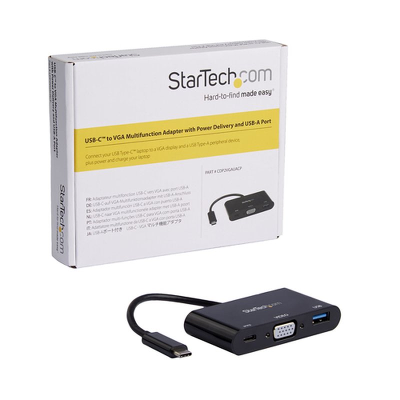 StarTech.com Adaptador Multifunción USB-C a VGA con Entrega de Potencia (Power Delivery) y Puerto USB-A StarTech.com Adaptador Multifunción USB-C a VGA con Entrega de Potencia (Power Delivery) y Puerto USB-A - Imagen 5