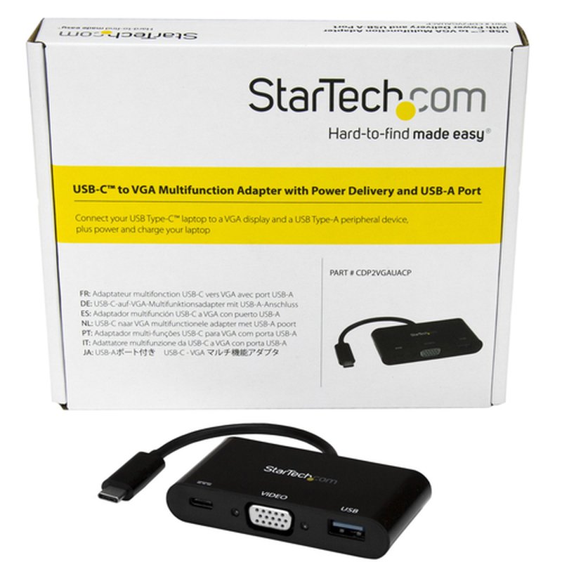 StarTech.com Adaptador Multifunción USB-C a VGA con Entrega de Potencia (Power Delivery) y Puerto USB-A StarTech.com Adaptador Multifunción USB-C a VGA con Entrega de Potencia (Power Delivery) y Puerto USB-A - Imagen 6