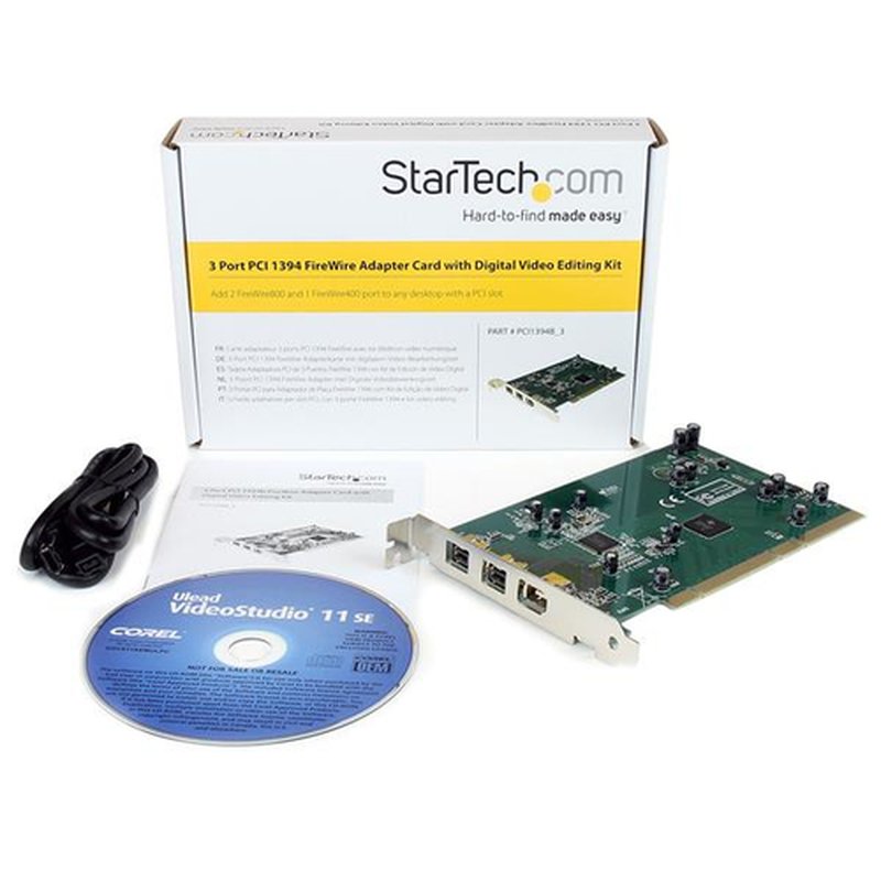 StarTech.com Adaptador Tarjeta Controladora FireWire 800/400 PCI 2 Puertos 1394b 1x 1394a - Kit Edición DV - Imagen 5