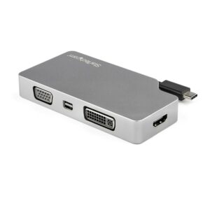 Alternative view of StarTech.com Adaptador USB C Multipuertos de Vídeo HDMI, VGA, Mini DisplayPort o DVI - USB Tipo C de Monitor a HDMI 2.0 o mDP 1.2 (4K 60Hz) - VGA o DVI (1080p) - Aluminio Gris Espacial