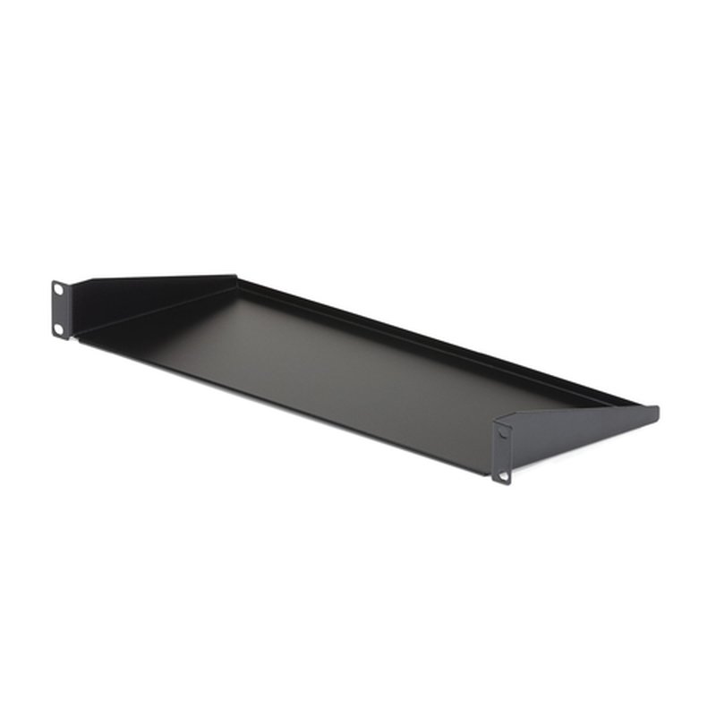 StarTech.com Bandeja Estante Fijo Voladizo Universal 1U de 19" Pulgadas para Rack Armario de Servidores - en Acero - Capacidad de 15kg - 7" (180mm) de Profundidad - Negro