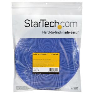 StarTech.com Bobina de 15,2m de Gancho y Bucle - Tiras Reutilizables de Gancho y Bucle - Cinta Sujetacables - Envolturas Ajustables de Tela para Gestión de Cableado - Azul StarTech.com Bobina de 15,2m de Gancho y Bucle - Tiras Reutilizables de Gancho y Bucle - Cinta Sujetacables - Envolturas Ajustables de Tela para Gestión de Cableado - Azul
