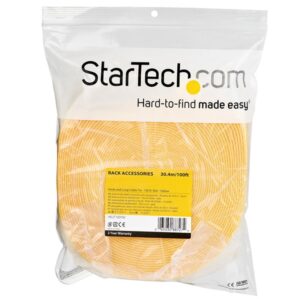 StarTech.com Bobina de 30,48m de Gancho y Bucle - Tiras Reutilizables de Gancho y Bucle - Cinta Sujetacables - Envolturas Ajustables de Tela para Gestión de Cableado - Amarillo StarTech.com Bobina de 30,48m de Gancho y Bucle - Tiras Reutilizables de Gancho y Bucle - Cinta Sujetacables - Envolturas Ajustables de Tela para Gestión de Cableado - Amarillo