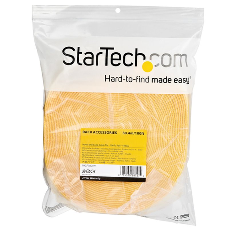 StarTech.com Bobina de 30,48m de Gancho y Bucle - Tiras Reutilizables de Gancho y Bucle - Cinta Sujetacables - Envolturas Ajustables de Tela para Gestión de Cableado - Amarillo StarTech.com Bobina de 30,48m de Gancho y Bucle - Tiras Reutilizables de Gancho y Bucle - Cinta Sujetacables - Envolturas Ajustables de Tela para Gestión de Cableado - Amarillo - Imagen 4