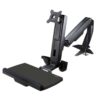 StarTech.com Brazo de Soporte de Pie y Sentado - Brazo Ajustable de Montaje en Escritorio de Pie o Sentado para Un Monitor VESA de hasta 27" - Ergonómico Articulado para Escritorio de Pie
