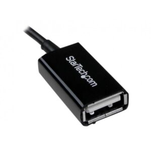 StarTech.com Cable Adaptador de 12cm Micro USB Macho a USB A Hembra OTG para Tablets Smartphones - Negro