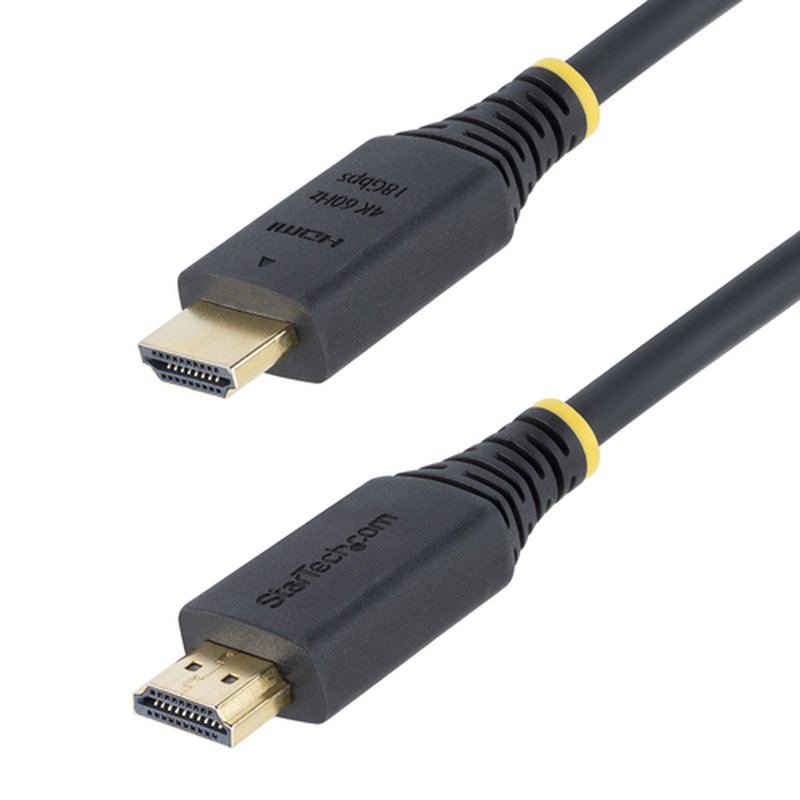 StarTech.com Cable HDMI Premium Certificado de Alta Velocidad de 3m - 4K 60Hz - 144Hz - UHD - HDR10/HDCP 2.2/ARC - 18Gbps - Cable HDMI 2.0 para Monitor o TV - Recubrimiento TPE - Imagen 2