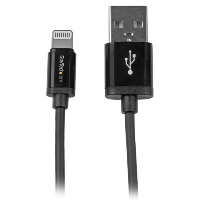 StarTech.com Cable Lightning a USB de 1m - Cable Cargador para iPhone / iPad / iPod - Cable de Carga Rápida - Certificación MFi de Apple - Negro StarTech.com Cable Lightning a USB de 1m - Cable Cargador para iPhone / iPad / iPod - Cable de Carga Rápida - Certificación MFi de Apple - Negro