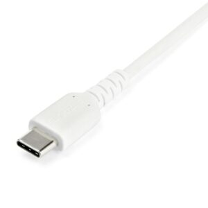 Alternative view of StarTech.com Cable de 1m de Carga USB A a USB C - de Carga Rápida y Sincronización Rápida USB 2.0 a USB Tipo C - Revestimiento TPE de Fibra de Aramida M/M 3A Blanco - S10, iPad Pro, Pixel