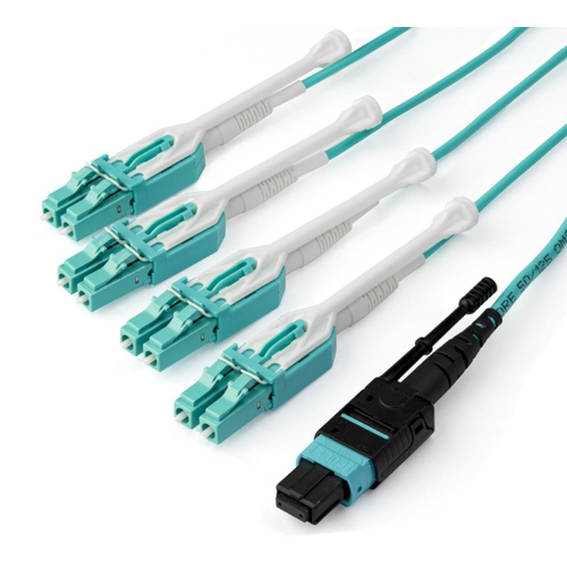 StarTech.com Cable de 1m de Fibra Óptica Multimodo MTP(F)/PC a MTP(F)/PC OM3 - Tipo A 12F - OFNP - LOMMF 50/125µm - Redes de 40G - Baja Pérdida de Inserción - Low Insertion Loss - MPO