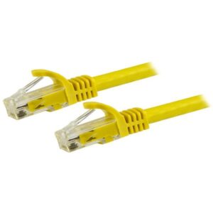 StarTech.com Cable de 7,5m Cat6 Ethernet de Red Amarillo - RJ45 sin Enganches - 24AWG