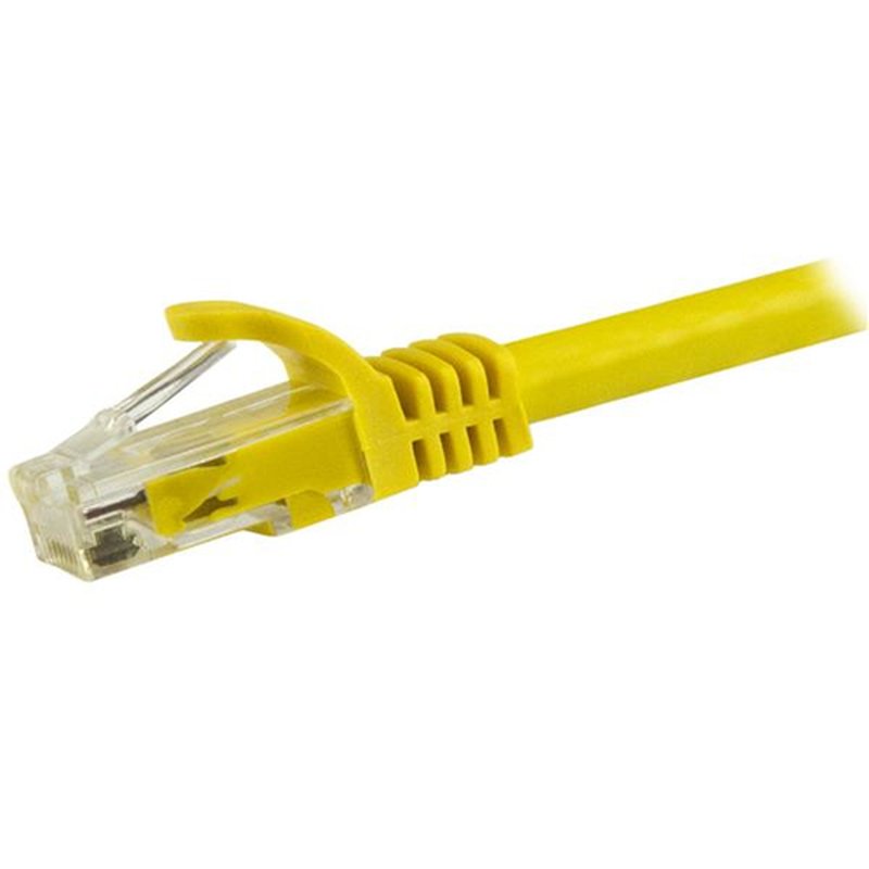 StarTech.com Cable de 7,5m Cat6 Ethernet de Red Amarillo - RJ45 sin Enganches - 24AWG - Imagen 2