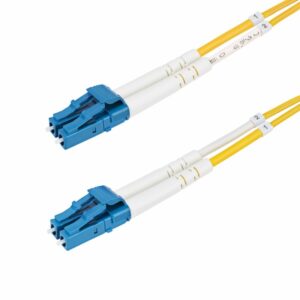 StarTech.com Cable de Fibra Óptica Dúplex LC a LC (UPC) OS2 Monomodo de 8m - 9/125µm - 10G - Resistente a Dobleces - Low Insertion Loss - Cable LSZH - Cable de Parcheo de Fibra