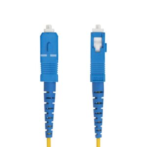 StarTech.com Cable de Fibra Óptica Simplex LC a SC (UPC) OS2 Monomodo de 2m - 9/125µm - 40G/100G - Resistente a Dobleces - Low Insertion Loss - Cable LSZH - Cable de Parcheo de Fibra