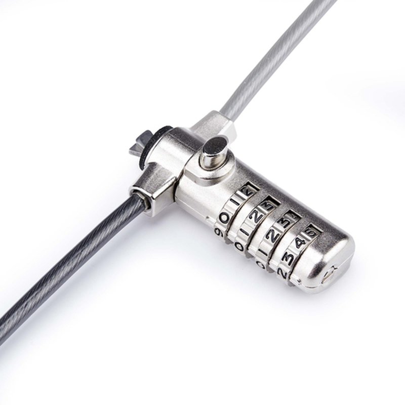StarTech.com Cable de Seguridad Delgado de Portátil Compatible con K-Slot de 1,5m - Cable Antirrobo para Portátil con Candado de Combinación - Cable Resistente a los Cortes - Imagen 4