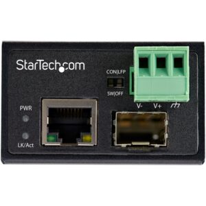 Alternative view of StarTech.com Conversor de Medios Ethernet Industrial de Fibra Multi o Monomodo a Ethernet - SFP a RJ45 - Convertidor - IP30 (IMC100MSFP)