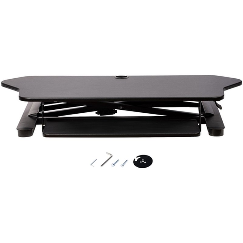 StarTech.com Convertidor Escritorio de Pie y Sentado de Esquina - con Bandeja para Teclado - con Superficie de 89cm x 53cm - Escritorio Ergonómico de Altura Ajustable - para Dos Monitores - Imagen 10