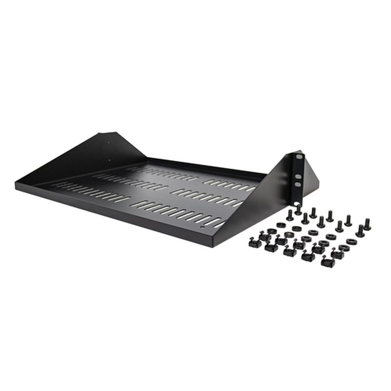 StarTech.com Estante Ventilado 2U para Rack de Servidores - Bandeja Universal Voladiza para Montaje en Rack de 19" - Capacidad de 91kg - de 14" (35,6cm) de Profundidad - Imagen 5