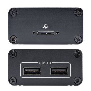 StarTech.com Extensor USB 3.0 de 2 Puertos sobre Fibra Multimodo OM3 - LC/LC - Hub de 2 Puertos USB-A de 5Gbps - Alcance de 350m - Alargador USB de Fibra Óptica - Extensor Óptico