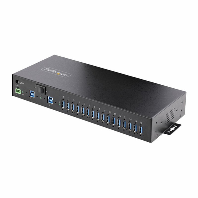 StarTech.com Hub Ladrón Industrial de Metal USB 3.0 5Gbps de 16 Puertos - de Montaje - Alimentación por Bloque de Terminales - Protección ESD - Carga por USB - para 2 Hosts StarTech.com Hub Ladrón Industrial de Metal USB 3.0 5Gbps de 16 Puertos - de Montaje - Alimentación por Bloque de Terminales - Protección ESD - Carga por USB - para 2 Hosts