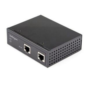 StarTech.com Inyector Industrial PoE Gigabit de Alta Velocidad - 90W - 802.3bt PoE++ UPoE Ultra Power Over Ethernet (POEINJ1G90W)