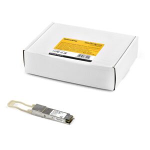 StarTech.com Módulo QSFP+ Compatible con MSA sin codificar - 40GBASE-SR4 - para Fibra Multimodo (MMF) - QSFP+ Ethernet Gigabit de 40GbE - MPO de 300m - 850nm