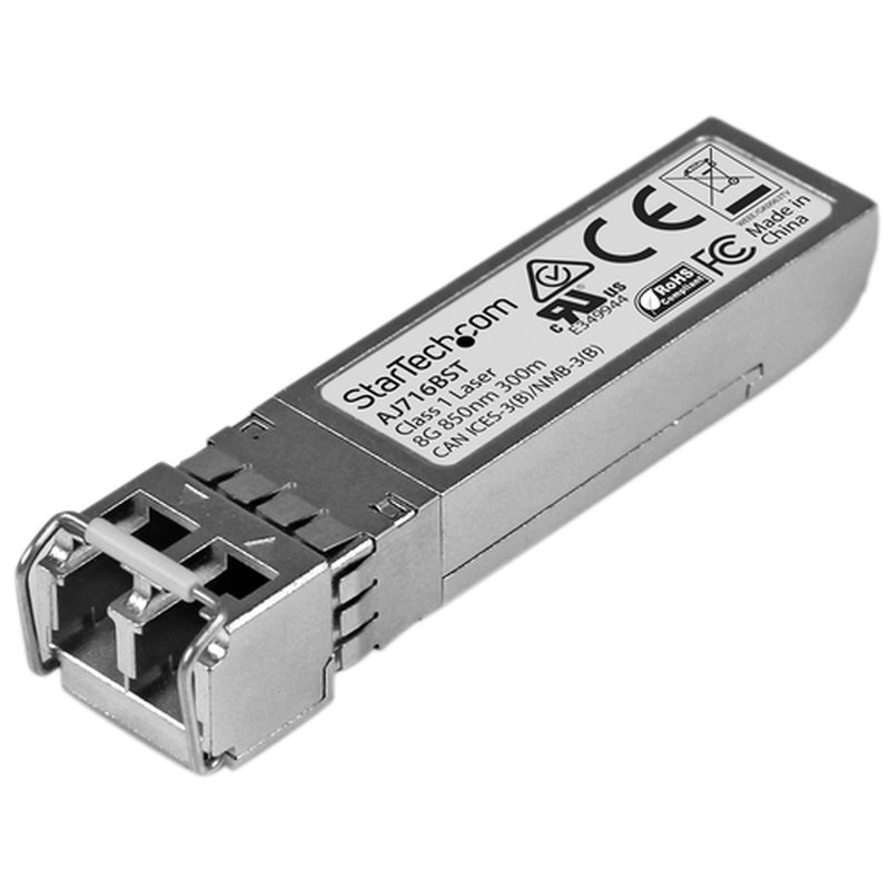 StarTech.com Módulo Transceptor SFP+ Compatible con HPE AJ716B - de Fibra Óptica Multimodo (MMF) 8GbE - SFP+ Ethernet Gigabit 8GE - LC - 300m - 850nm - DDM HPE SN4000, SN6500, SN8600B StarTech.com Módulo Transceptor SFP+ Compatible con HPE AJ716B - de Fibra Óptica Multimodo (MMF) 8GbE - SFP+ Ethernet Gigabit 8GE - LC - 300m - 850nm - DDM HPE SN4000, SN6500, SN8600B