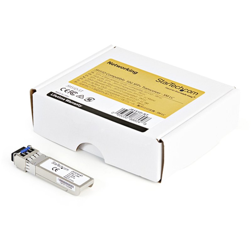 StarTech.com Módulo Transceptor SFP+ Compatible con HPE J9151D - 10GBASE-LR - Fibra Monomodo de 10GbE - SFP+ Ethernet Gigabit de 10Gb - LC - 10km - 1310nm - HPE 2540, 2920, 2930M DDM - Imagen 3