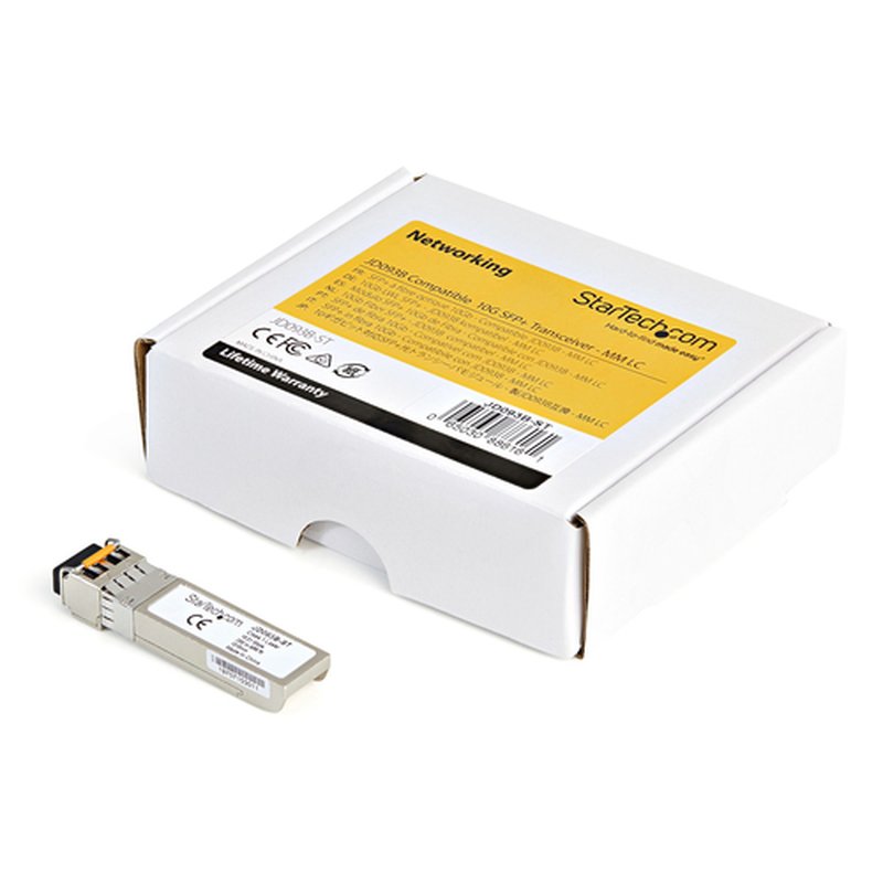 StarTech.com Módulo Transceptor SFP+ Compatible con HPE JD093B - 10GBASE-LRM - Fibra Multimodo MMF de 10GbE - SFP+ Ethernet Gigabit 10Gb - LC - 200m - 1310nm - HPE 5900, 12500, 5500 DDM StarTech.com Módulo Transceptor SFP+ Compatible con HPE JD093B - 10GBASE-LRM - Fibra Multimodo MMF de 10GbE - SFP+ Ethernet Gigabit 10Gb - LC - 200m - 1310nm - HPE 5900, 12500, 5500 DDM - Imagen 3